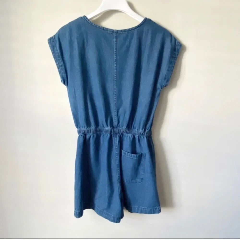 Tommy Hilfiger Romper Chambray Blue Size L 12/14 - Picture 4 of 9
